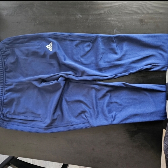 Adidas Running Climacool Joggers Blue Track Pants Zipper Legs Size Small - Picture 6 of 7